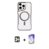 MARSİLYAN™- iPhone 16 Pro Max Kılıf Yadigar Klasik Özel Seri - Siyah Bilvis 5in1 3D Magic Cam Ekran Koruyucu + PVD Metal Kamera Lens - GS