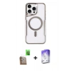 MARSİLYAN™- iPhone 16 Pro Max Kılıf Yadigar Klasik Özel Seri - Siyah Bilvis 5in1 3D Magic Cam Ekran Koruyucu + Raze Metal Kamera Lens - CLTM