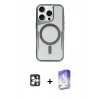 MARSİLYAN™- iPhone 16 Pro Max Kılıf Yadigar Klasik Özel Seri - Siyah Bilvis 5in1 3D Magic Cam Ekran Koruyucu + PVD Metal Kamera Lens - GS