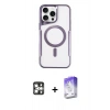 MARSİLYAN™- iPhone 16 Pro Max Kılıf Yadigar Klasik Özel Seri - Siyah Bilvis 5in1 3D Magic Cam Ekran Koruyucu + PVD Metal Kamera Lens - GS