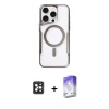 MARSİLYAN™- iPhone 16 Pro Max Kılıf Yadigar Klasik Özel Seri - Siyah Bilvis 5in1 3D Magic Cam Ekran Koruyucu + PVD Metal Kamera Lens - SH