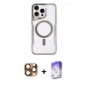 MARSİLYAN™- iPhone 16 Pro Max Kılıf Yadigar Klasik Özel Seri - Siyah Bilvis 5in1 3D Magic Cam Ekran Koruyucu + Pers Alüminyum Kamera Lens - CLTM
