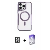 MARSİLYAN™- iPhone 16 Pro Max Kılıf Yadigar Klasik Özel Seri - Siyah Bilvis 5in1 3D Magic Cam Ekran Koruyucu + PVD Metal Kamera Lens - SH