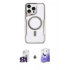 MARSİLYAN™- iPhone 16 Pro Max Kılıf Yadigar Klasik Özel Seri - Siyah Bilvis 5in1 5D Magic Hayalet Cam Ekran Koruyucu + Bilvis Titan Kamera Lens - GS