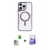 MARSİLYAN™- iPhone 16 Pro Max Kılıf Yadigar Klasik Özel Seri - Siyah Bilvis 5in1 5D Magic Hayalet Cam Ekran Koruyucu + Raze Metal Kamera Lens - NLGY