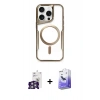 MARSİLYAN™- iPhone 16 Pro Max Kılıf Yadigar Klasik Özel Seri - Siyah Bilvis 5in1 5D Magic Hayalet Cam Ekran Koruyucu + Bilvis Titan Kamera Lens - GS
