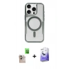 MARSİLYAN™- iPhone 16 Pro Max Kılıf Yadigar Klasik Özel Seri - Siyah Bilvis 5in1 5D Magic Hayalet Cam Ekran Koruyucu + Raze Metal Kamera Lens - NLGY