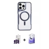 MARSİLYAN™- iPhone 16 Pro Max Kılıf Yadigar Klasik Özel Seri - Siyah Bilvis 5in1 5D Magic Hayalet Cam Ekran Koruyucu + Bilvis Titan Kamera Lens - GS