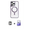 MARSİLYAN™- iPhone 16 Pro Max Kılıf Yadigar Klasik Özel Seri - Siyah Bilvis 5in1 5D Magic Hayalet Cam Ekran Koruyucu + PVD Metal Kamera Lens - GS