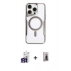 MARSİLYAN™- iPhone 16 Pro Max Kılıf Yadigar Klasik Özel Seri - Siyah Bilvis Hayalet Cam Ekran Koruyucu + Bilvis Titan Kamera Lens - TMGI