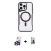 MARSİLYAN™- iPhone 16 Pro Max Kılıf Yadigar Klasik Özel Seri - Siyah Bilvis Hayalet Cam Ekran Koruyucu + Bilvis Titan Kamera Lens - GS