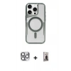 MARSİLYAN™- iPhone 16 Pro Max Kılıf Yadigar Klasik Özel Seri - Siyah Bilvis Hayalet Cam Ekran Koruyucu + Pers Alüminyum Kamera Lens - GI