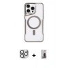 MARSİLYAN™- iPhone 16 Pro Max Kılıf Yadigar Klasik Özel Seri - Siyah Bilvis Hayalet Cam Ekran Koruyucu + Pers Alüminyum Kamera Lens - GI