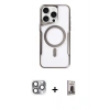 MARSİLYAN™- iPhone 16 Pro Max Kılıf Yadigar Klasik Özel Seri - Siyah Bilvis Hayalet Cam Ekran Koruyucu + Pers Alüminyum Kamera Lens - GI