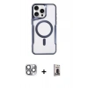 MARSİLYAN™- iPhone 16 Pro Max Kılıf Yadigar Klasik Özel Seri - Siyah Bilvis Hayalet Cam Ekran Koruyucu + Pers Alüminyum Kamera Lens - GI