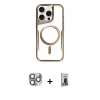 MARSİLYAN™- iPhone 16 Pro Max Kılıf Yadigar Klasik Özel Seri - Siyah Bilvis Hayalet Cam Ekran Koruyucu + Pers Alüminyum Kamera Lens - GI