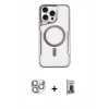 MARSİLYAN™- iPhone 16 Pro Max Kılıf Yadigar Klasik Özel Seri - Siyah Bilvis Hayalet Cam Ekran Koruyucu + Pers Alüminyum Kamera Lens - GS