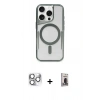 MARSİLYAN™- iPhone 16 Pro Max Kılıf Yadigar Klasik Özel Seri - Siyah Bilvis Hayalet Cam Ekran Koruyucu + Pers Alüminyum Kamera Lens - GS