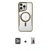 MARSİLYAN™- iPhone 16 Pro Max Kılıf Yadigar Klasik Özel Seri - Siyah Bilvis Hayalet Cam Ekran Koruyucu + PVD Metal Kamera Lens - SH