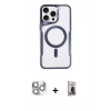 MARSİLYAN™- iPhone 16 Pro Max Kılıf Yadigar Klasik Özel Seri - Siyah Bilvis Hayalet Cam Ekran Koruyucu + Pers Alüminyum Kamera Lens - GS