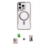 MARSİLYAN™- iPhone 16 Pro Max Kılıf Yadigar Klasik Özel Seri - Siyah Bilvis Hayalet Cam Ekran Koruyucu + Raze Metal Kamera Lens - NLGY