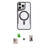 MARSİLYAN™- iPhone 16 Pro Max Kılıf Yadigar Klasik Özel Seri - Siyah Bilvis Hayalet Cam Ekran Koruyucu + Raze Metal Kamera Lens - NLGY