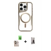 MARSİLYAN™- iPhone 16 Pro Max Kılıf Yadigar Klasik Özel Seri - Siyah Bilvis Hayalet Cam Ekran Koruyucu + Raze Metal Kamera Lens - NLGY