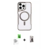 MARSİLYAN™- iPhone 16 Pro Max Kılıf Yadigar Klasik Özel Seri - Siyah Bilvis Hayalet Cam Ekran Koruyucu + Raze Metal Kamera Lens - BZ
