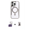 MARSİLYAN™- iPhone 16 Pro Max Kılıf Yadigar Klasik Özel Seri - Siyah Bilvis Hayalet Cam Ekran Koruyucu + Bilvis Titan Kamera Lens - SH