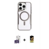MARSİLYAN™- iPhone 16 Pro Max Kılıf Yadigar Klasik Özel Seri - Siyah Buffer Cam Ekran Koruyucu + Bilvis Titan Kamera Lens - TMGI