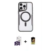 MARSİLYAN™- iPhone 16 Pro Max Kılıf Yadigar Klasik Özel Seri - Siyah Buffer Cam Ekran Koruyucu + Gümüş Bilvis Titan Kamera Lens