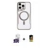 MARSİLYAN™- iPhone 16 Pro Max Kılıf Yadigar Klasik Özel Seri - Siyah Buffer Cam Ekran Koruyucu + Gümüş Bilvis Titan Kamera Lens