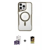 MARSİLYAN™- iPhone 16 Pro Max Kılıf Yadigar Klasik Özel Seri - Siyah Buffer Cam Ekran Koruyucu + Gümüş Bilvis Titan Kamera Lens