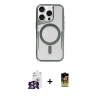 MARSİLYAN™- iPhone 16 Pro Max Kılıf Yadigar Klasik Özel Seri - Siyah Buffer Cam Ekran Koruyucu + Gümüş Bilvis Titan Kamera Lens