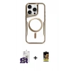 MARSİLYAN™- iPhone 16 Pro Max Kılıf Yadigar Klasik Özel Seri - Siyah Buffer Cam Ekran Koruyucu + Gümüş Bilvis Titan Kamera Lens