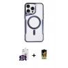MARSİLYAN™- iPhone 16 Pro Max Kılıf Yadigar Klasik Özel Seri - Siyah Buffer Cam Ekran Koruyucu + Gümüş Bilvis Titan Kamera Lens