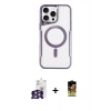 MARSİLYAN™- iPhone 16 Pro Max Kılıf Yadigar Klasik Özel Seri - Siyah Buffer Cam Ekran Koruyucu + Gümüş Bilvis Titan Kamera Lens