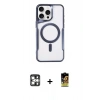 MARSİLYAN™- iPhone 16 Pro Max Kılıf Yadigar Klasik Özel Seri - Siyah Buffer Cam Ekran Koruyucu + PVD Metal Kamera Lens - GS