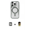 MARSİLYAN™- iPhone 16 Pro Max Kılıf Yadigar Klasik Özel Seri - Siyah Buffer Cam Ekran Koruyucu + PVD Metal Kamera Lens - GS