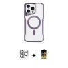 MARSİLYAN™- iPhone 16 Pro Max Kılıf Yadigar Klasik Özel Seri - Siyah Buffer Cam Ekran Koruyucu + Pers Alüminyum Kamera Lens - GS