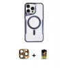 MARSİLYAN™- iPhone 16 Pro Max Kılıf Yadigar Klasik Özel Seri - Siyah Buffer Cam Ekran Koruyucu + Pers Alüminyum Kamera Lens - CLTM