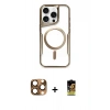 MARSİLYAN™- iPhone 16 Pro Max Kılıf Yadigar Klasik Özel Seri - Siyah Buffer Cam Ekran Koruyucu + Pers Alüminyum Kamera Lens - CLTM