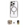 MARSİLYAN™- iPhone 16 Pro Max Kılıf Yadigar Klasik Özel Seri - Siyah Buffer Cam Ekran Koruyucu + Pers Alüminyum Kamera Lens - CLTM