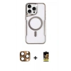 MARSİLYAN™- iPhone 16 Pro Max Kılıf Yadigar Klasik Özel Seri - Siyah Buffer Cam Ekran Koruyucu + Pers Alüminyum Kamera Lens - CLTM