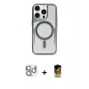 MARSİLYAN™- iPhone 16 Pro Max Kılıf Yadigar Klasik Özel Seri - Siyah Buffer Cam Ekran Koruyucu + Pers Alüminyum Kamera Lens - GS