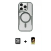 MARSİLYAN™- iPhone 16 Pro Max Kılıf Yadigar Klasik Özel Seri - Siyah Buffer Cam Ekran Koruyucu + PVD Metal Kamera Lens - SH
