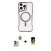 MARSİLYAN™- iPhone 16 Pro Max Kılıf Yadigar Klasik Özel Seri - Siyah Buffer Cam Ekran Koruyucu + Raze Metal Kamera Lens - NLGY