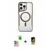 MARSİLYAN™- iPhone 16 Pro Max Kılıf Yadigar Klasik Özel Seri - Siyah Buffer Cam Ekran Koruyucu + Raze Metal Kamera Lens - NLGY