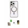 MARSİLYAN™- iPhone 16 Pro Max Kılıf Yadigar Klasik Özel Seri - Siyah Buffer Cam Ekran Koruyucu + Raze Metal Kamera Lens - CLTM