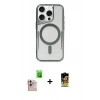 MARSİLYAN™- iPhone 16 Pro Max Kılıf Yadigar Klasik Özel Seri - Siyah Buffer Cam Ekran Koruyucu + Raze Metal Kamera Lens - NLGY